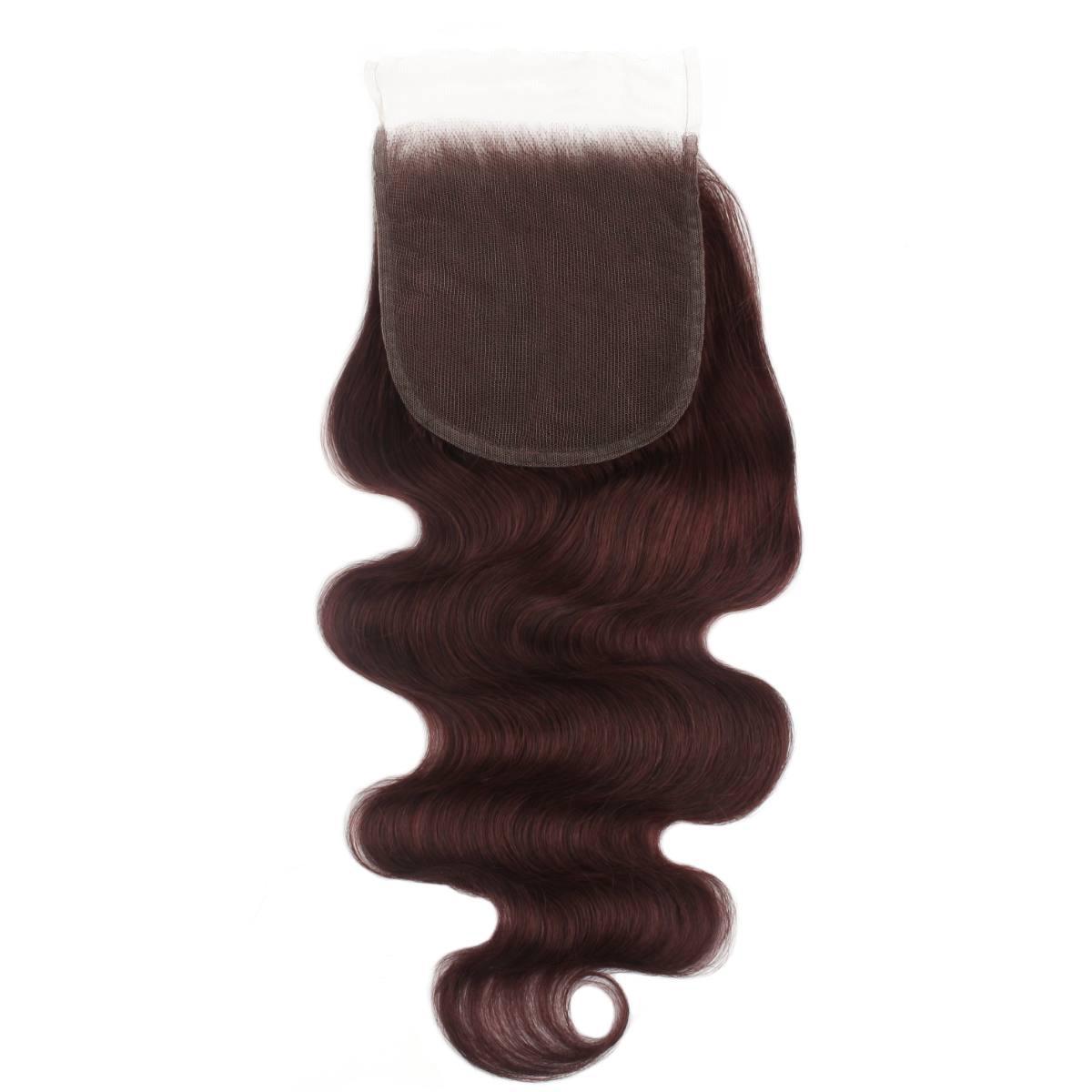 Burgundy Body Wave 5x5 HD Closure