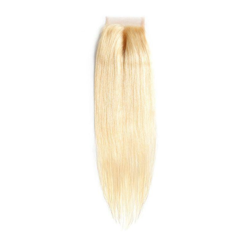 Russian Blonde Brazilian Straight Closure - Inches Matter