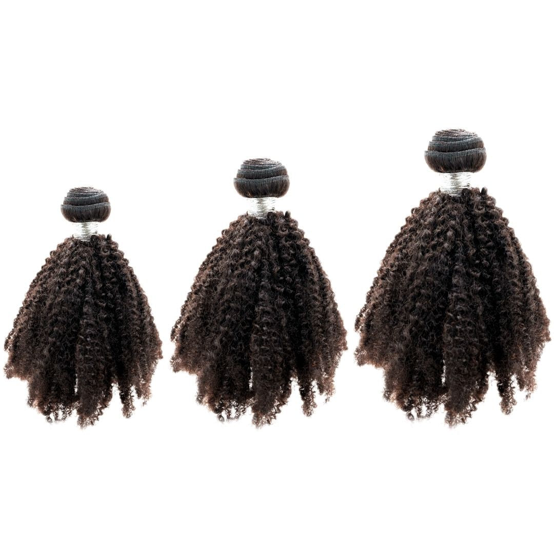 Brazilian Afro Kinky Human Hair Bundles Deal - Inches Matter