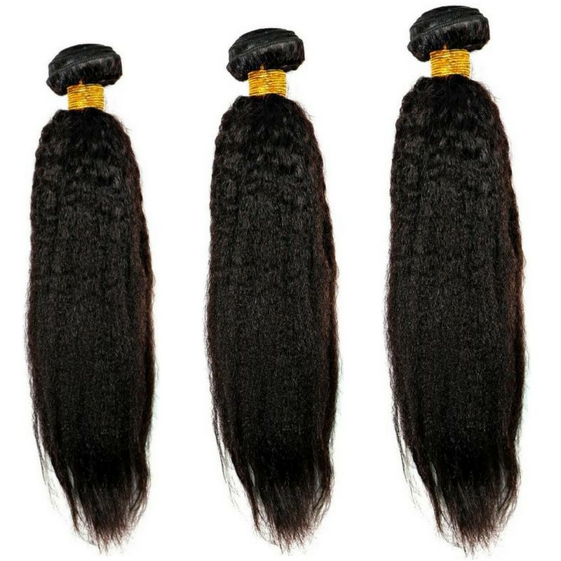 Kinky Straight Cheap Human Hair Bundles Deal - Inches Matter