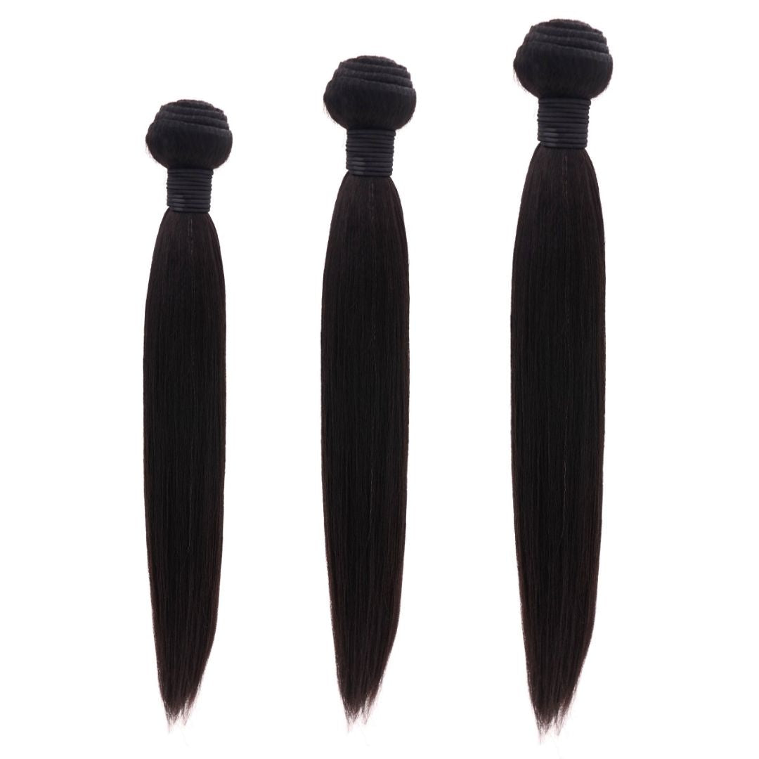 Brazilian Silky Straight Cheap Human Hair Bundles Deal - Inches Matter