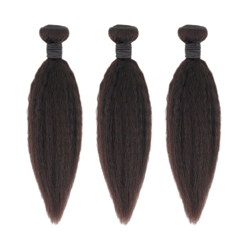 Kinky Straight Cheap Human Hair Bundles Deal - Inches Matter