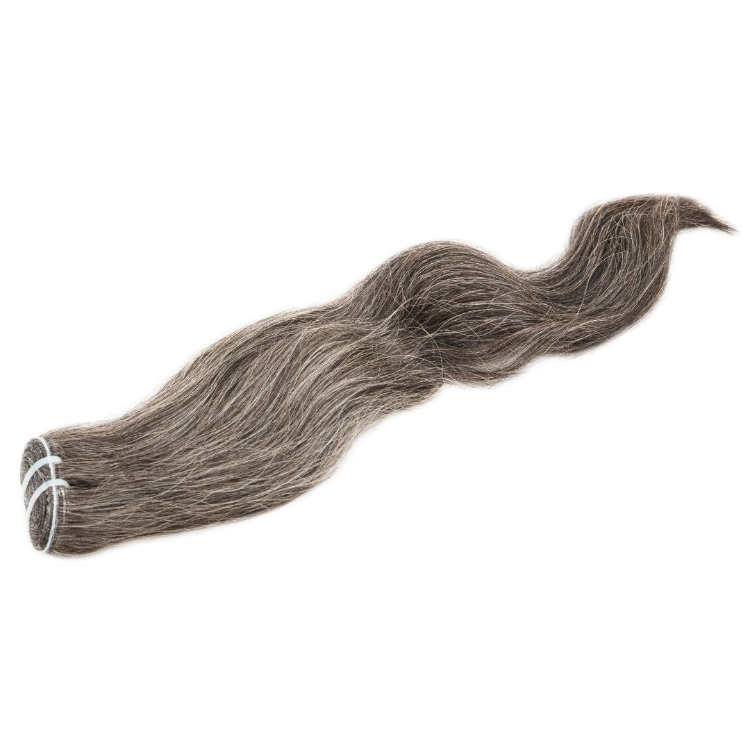 Vietnamese Natural Gray Sew In Hair Extensions- Inches Matter