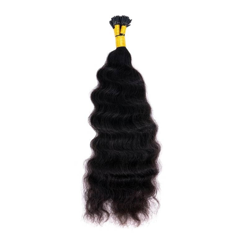 Indian Curly Natural Black I-Tip - Inches Matter