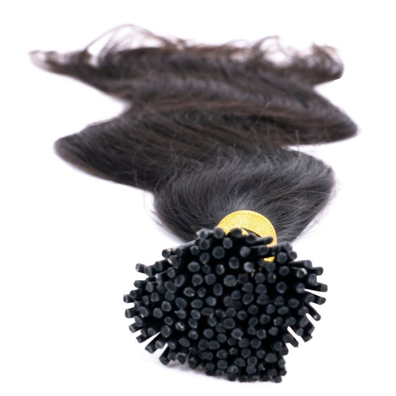 Indian Wavy Natural Black I-Tip - Inches Matter